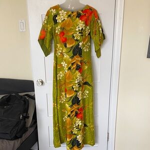 Vintage Sears Hawaiian Fashions Long Dress Small